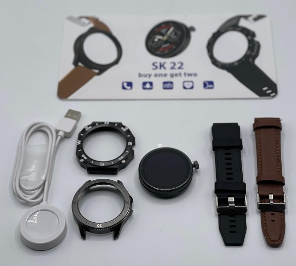 Sk 22 Smartwatch With 2 Watch Body And 2 Stripes Amoled Display Smart Watch