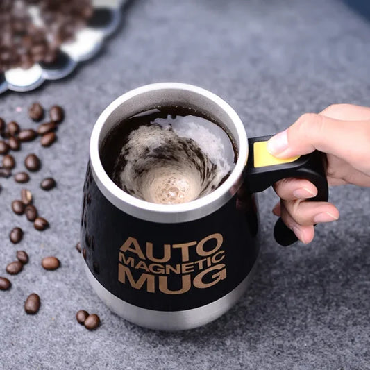 2 in 1 Auto Magnetic Mug 400ml Coffee Milk Mix Cups 304 Stainless Steel ( Battery Operated )