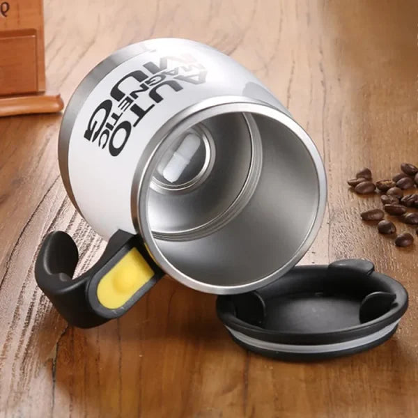 2 in 1 Auto Magnetic Mug 400ml Coffee Milk Mix Cups 304 Stainless Steel ( Battery Operated )