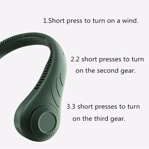 Mini Neck Portable No Bladeless Hanging Neck Rechargeable Air Cooler Mini Summer Sport Fan